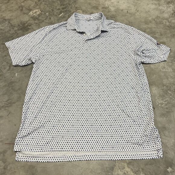 Peter Millar Crown Sport Summer Comfort Seeing Double Polo Skulls Mens Size XL - Picture 1 of 9